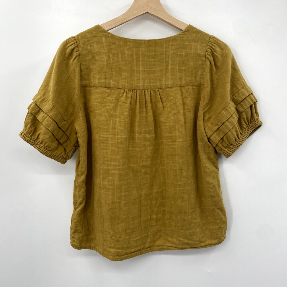 Madewell Yellow Button Down Blouse - image 5
